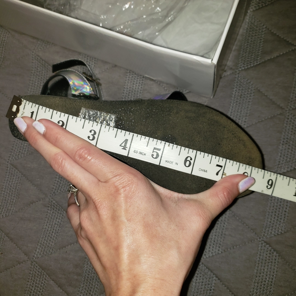 Ego & Greed Holographic Flatform Sandals - Picture 8 of 8
